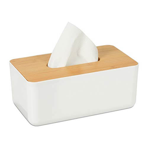 Premium Taschentuch-Spender aus Holz Kosmetiktücherbox aus Bambus